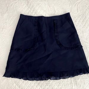 Draper James Navy Mini with Ruffle Pocket Detail